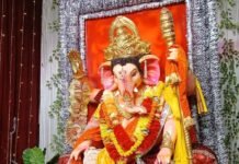 अमोढ़ा के कोटही माता मंदिर में लगा छप्पन भोग:गणेश उत्सव के दौरान गणपति को अर्पित किए गए विभिन्न व्यंजन, श्रद्धालुओं की भीड़ उमड़ी
