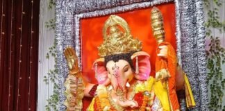अमोढ़ा के कोटही माता मंदिर में लगा छप्पन भोग:गणेश उत्सव के दौरान गणपति को अर्पित किए गए विभिन्न व्यंजन, श्रद्धालुओं की भीड़ उमड़ी