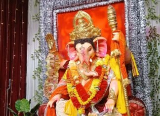अमोढ़ा के कोटही माता मंदिर में लगा छप्पन भोग:गणेश उत्सव के दौरान गणपति को अर्पित किए गए विभिन्न व्यंजन, श्रद्धालुओं की भीड़ उमड़ी