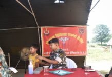 66वीं वाहिनी SSB ने राजमंदिर कलां में लगाया मुफ्त-चिकित्सा शिविर:110 ग्रामीणों का हुआ स्वास्थ्य परीक्षण, मुफ्त दवाएं भी बांटी गईं