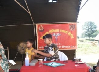 66वीं वाहिनी SSB ने राजमंदिर कलां में लगाया मुफ्त-चिकित्सा शिविर:110 ग्रामीणों का हुआ स्वास्थ्य परीक्षण, मुफ्त दवाएं भी बांटी गईं