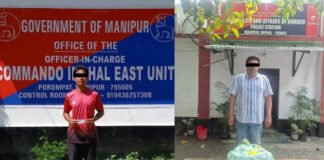 मणिपुर में केवाईकेएल का कैडर एवं गांजा के साथ एक तस्कर गिरफ्तार
