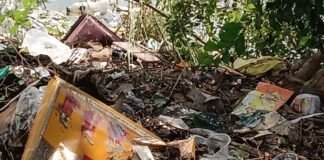 सिसवा के हरपुर पकड़ी में सड़क किनारे कूड़ा फेंका:बदबू और मक्खियों से लोग परेशान, बीमारियों का खतरा बढ़ा
