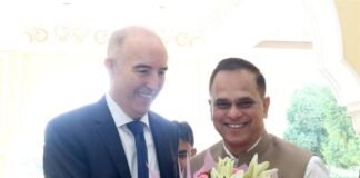 मुख्य सचिव से आईएमएफ-एसएआरटीटीएसी के निदेशक हेराल्ड फिंगर ने की शिष्टाचार भेंट