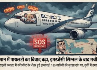 उड़ान के दौरान पायलटों में झड़प, 180 इस्राइली यात्रियों वाला विमान बना चिंता का कारण
