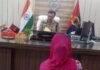 पुलिस अधीक्षक बलरामपुर द्वारा पुलिस अधीक्षक कार्यालय में की गई जनसुनवाई*