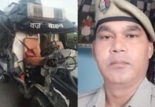 ड्यूटी से लौट रहे पुलिसकर्मियों की गाड़ी को मारी टक्कर, सिपाही की मौत; महिला कांस्टेबल घायल