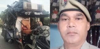 ड्यूटी से लौट रहे पुलिसकर्मियों की गाड़ी को मारी टक्कर, सिपाही की मौत; महिला कांस्टेबल घायल