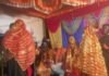अकारा में जन्माष्टमी पर भोलेनाथ की झांकी:ग्रामीणों का मन मोहा, जयकारों से गूंजा पंडाल