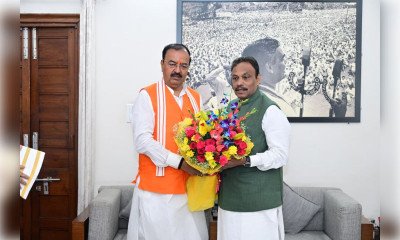 भाजपा प्रदेश प्रभारी विनोद तावड़े से मिले डिप्टी सीएम केशव मौर्य