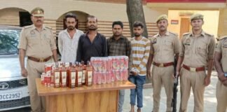 Ghazipur: नंदगंज पुलिस का बड़ा एक्शन! कार से तस्करी कर ले जाई जा रही 48 लीटर अंग्रेजी शराब बरामद, चार गिरफ्तार