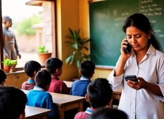 शिक्षक पर शिकायत के बाद जांच की मांग, मोबाइल इस्तेमाल से लेकर अनुचित व्यवहार तक के आरोप