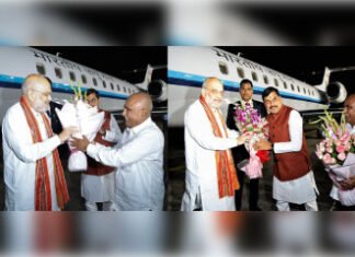 अमित शाह देर रात पहुंचे भोपाल, गोपालक सम्मेलन में होंगे शामिल