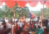 विधायक ने बुलडोजर से की पुष्प वर्षा:वडनगर से वाराणसी सेवा यात्रा का महसी में भव्य स्वागत, पीएम मोदी के 25 साल पूरे होने पर निकली यात्रा