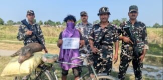 SSB Arrests Nepali National for Wild Boar Poaching at Balrampur Border SSB Arrests Nepali National for Wild Boar Poaching at Balrampur Border