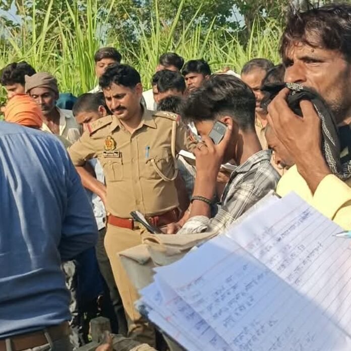 बलरामपुर में शव गन्ने के खेत के पास मिला:एक दिन पहले से लापता थे; पुलिस जांच में जुटी