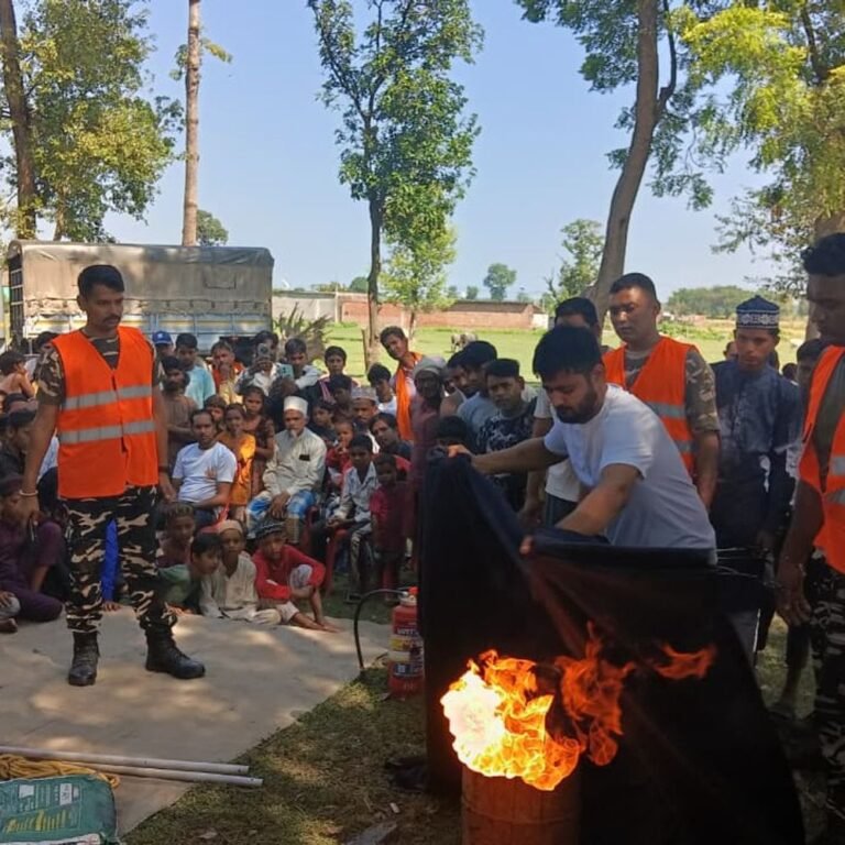 चफरिया में अग्नि सुरक्षा मॉकड्रिल:गैस सिलेंडर सुरक्षा और प्राथमिक उपचार की जानकारी दी गई