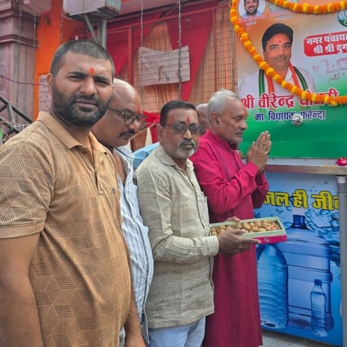 आनंद नगर दुर्गा मंदिर के पास वाटर एटीएम शुरू:पूर्व अध्यक्ष ने किया उद्घाटन, जयप्रकाश लाल बोले- स्वच्छ जल स्वस्थ जीवन का आधार