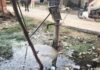 बस्ती के दुद्राछ गांव में बारिश से जलजमाव:सरकारी नल पर पानी भरा, मच्छर और कीड़े पनपने का खतरा बढ़ा