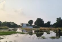 मनोरमा नदी का पानी गांवों तक पहुंचा:समय माता मंदिर का रास्ता डूबा, पोखरा-न्याकापार में आवागमन ठप मनोरमा नदी का पानी गांवों तक पहुंचा:समय माता मंदिर का रास्ता डूबा, पोखरा-न्याकापार में आवागमन ठप