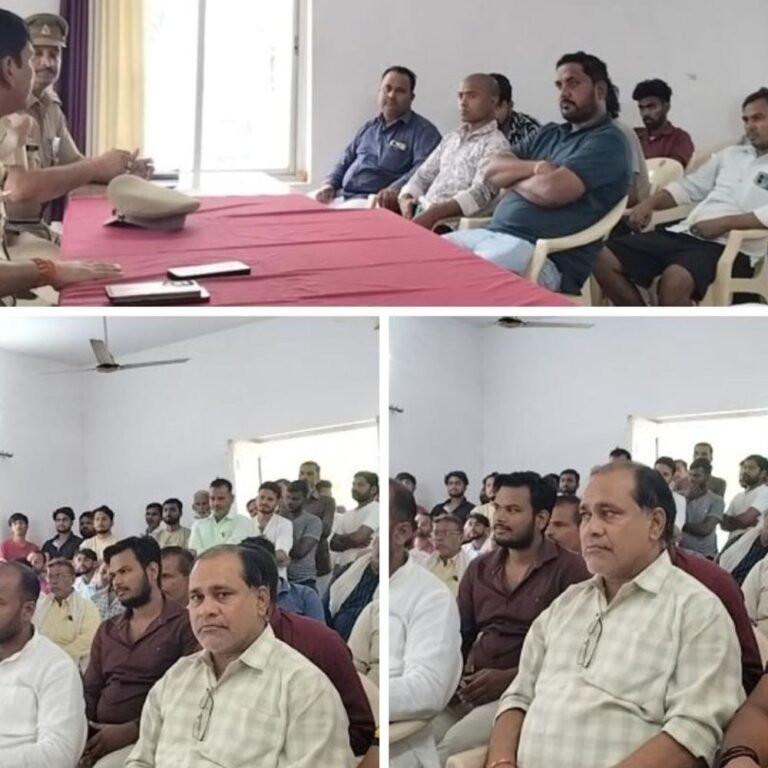 बस्ती में स्वंयसेवक करेंगे दुर्गा पूजा पंडाल की सुरक्षा:हर पंडाल में बनेंगी 10-10 स्वयंसेवकों की टीमें, मुंडेरवा थाने में बैठक