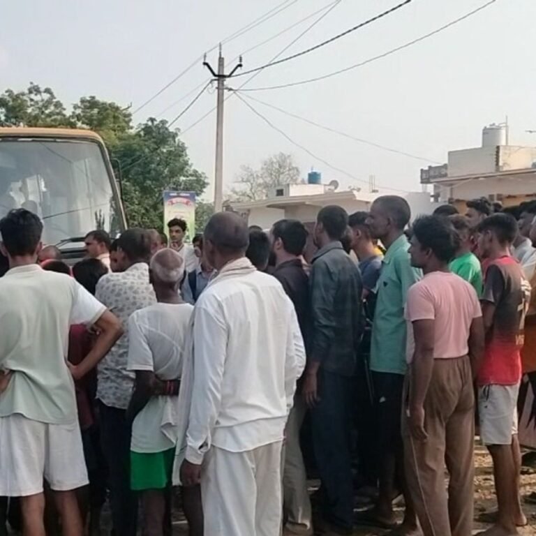 स्कूली बस की टक्कर से बाइक सवार की मौत:बहराइच-गोंडा मार्ग पर हादसा, बच्चों को लेकर जा रही थी बस