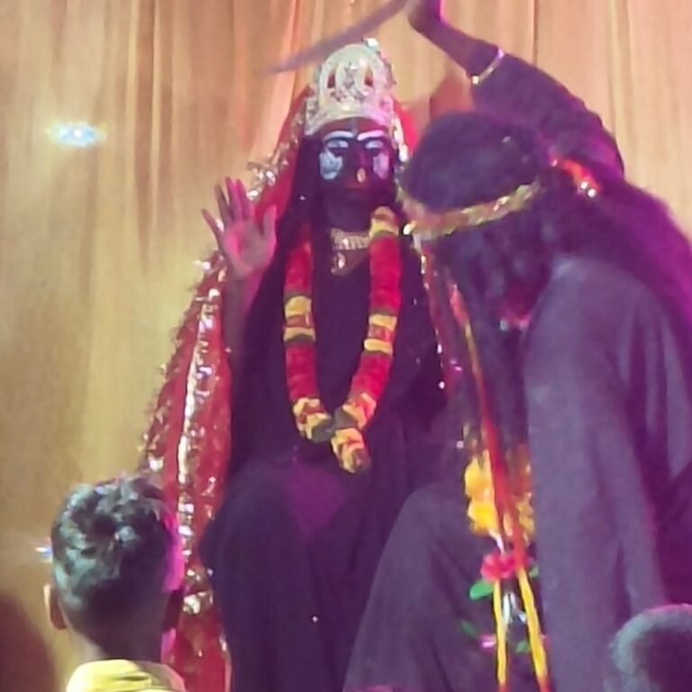 गुलरिया में काली माता की मूर्ति स्थापित, भव्य कार्यक्रम शुरू:रोजाना नाटक और आरती, आसपास के गांवों से सैकड़ों लोग पहुंचे