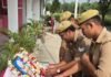 बस्ती के दुबौलिया थाने में गांधी-शास्त्री जयंती:पुलिसकर्मियों ने श्रद्धांजलि देकर स्वच्छता और ईमानदारी का लिया संकल्प