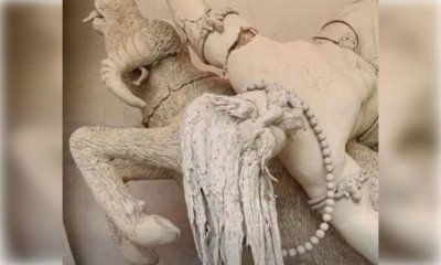 बांग्लादेश में दुर्गा पूजा से पहले मंदिर की सात मूर्तियां खंडित