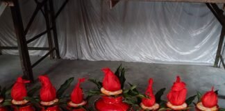कटहरी में बनेगा राम मंदिर थीम पर दुर्गा पंडाल:56 सिर और 56 हाथों वाली माँ दुर्गा की प्रतिमा होगी मुख्य आकर्षण कटहरी में बनेगा राम मंदिर थीम पर दुर्गा पंडाल:56 सिर और 56 हाथों वाली माँ दुर्गा की प्रतिमा होगी मुख्य आकर्षण