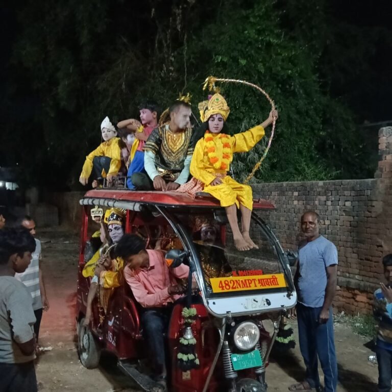 रामलीला में राम कलेवा का मंचन हुआ:श्रावस्ती में महिलाओं ने गाईं पारंपरिक गारी, सीताराम विवाह के बाद निकली राम बरात