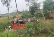 बहराइच में छुट्टा पशुओं को बचाने में पिकअप पलटी:केले से लदी गाड़ी क्षतिग्रस्त, कोई जनहानि नहीं बहराइच में छुट्टा पशुओं को बचाने में पिकअप पलटी:केले से लदी गाड़ी क्षतिग्रस्त, कोई जनहानि नहीं