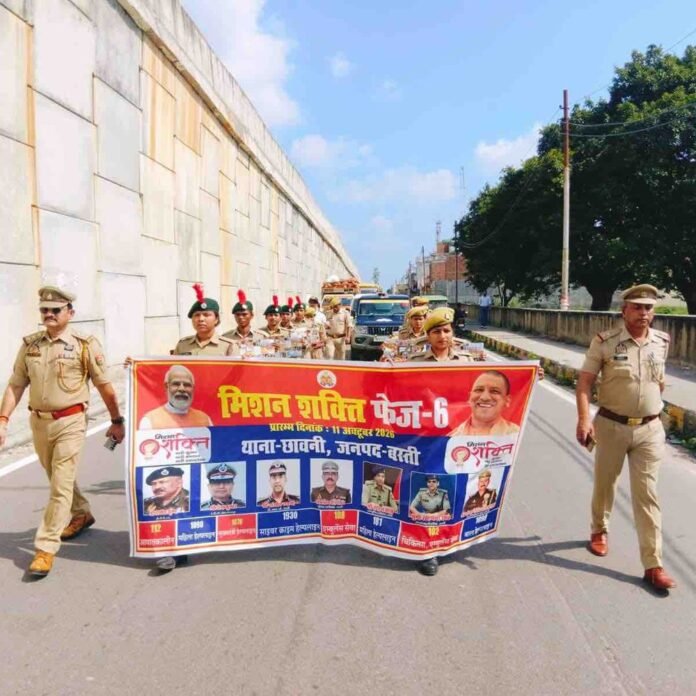 बस्ती में छावनी में NCC कैडेट्स ने संभाला ट्रैफिक:मिशन शक्ति के तहत निकली जागरूकता यात्रा, ट्रैफिक नियमों पर किया जागरूक