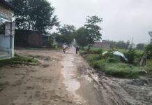 बस्ती में एक किलोमीटर सड़क टूटी:मैनीक्योर चौराहे से गंधार तक लोगों को आने-जाने में परेशानी, बारिश में बढ़ रही दिक्कत बस्ती में एक किलोमीटर सड़क टूटी:मैनीक्योर चौराहे से गंधार तक लोगों को आने-जाने में परेशानी, बारिश में बढ़ रही दिक्कत