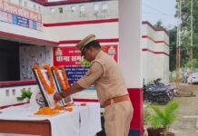 लालगंज थाने में गांधी-शास्त्री जयंती मनाई गई:पुलिसकर्मियों ने दोनों महापुरुषों को नमन कर ली कर्तव्यनिष्ठा की शपथ