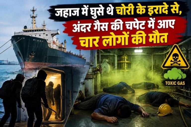 जहाज में घुसे थे चोरी के इरादे से, अंदर गैस की चपेट में आए चार लोगों की मौत