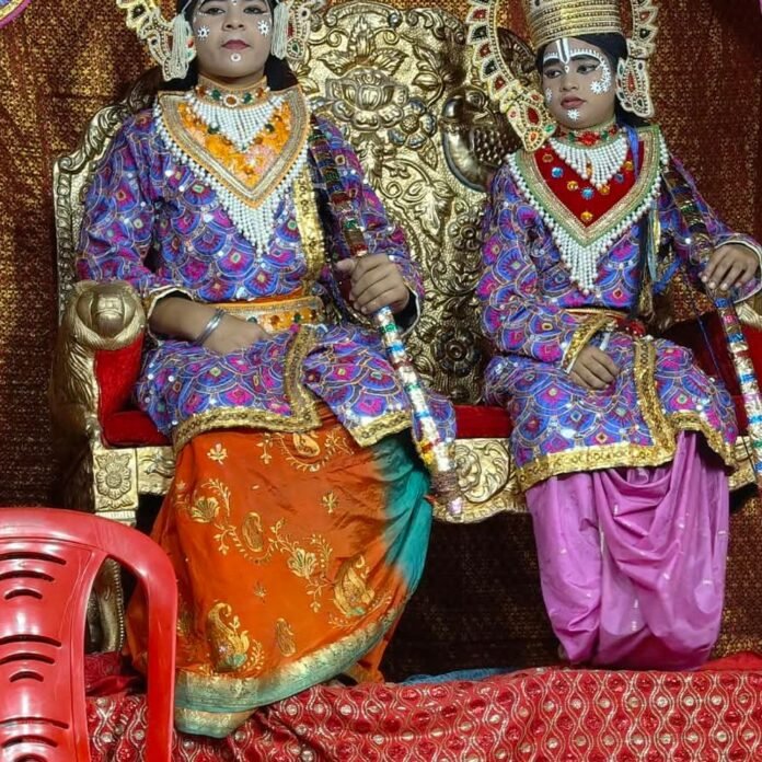 सादुल्लानगर में रामलीला के छठवें दिन फुलवारी लीला का मंचन:पुष्प वाटिका में श्रीराम-सीता का पहला मिलन, भावविभोर हुए श्रद्धालु