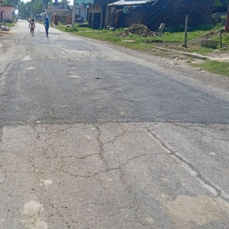लक्ष्मणपुर के पास सड़क के गड्ढों की मरम्मत:दैनिक भास्कर की खबर के बाद प्रशासन ने लिया संज्ञान, हादसों से मिली निजात