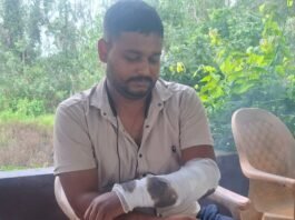 बंदर को बचाते समय बाइक सवार युवक हादसे का शिकार:श्रावस्ती में गंभीर हालत में जिला मेडिकल कॉलेज रेफर