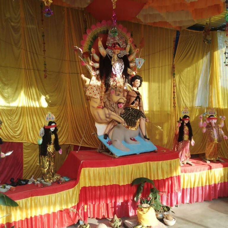 भानपुर क्षेत्र में दुर्गा पूजा का पर्व धूमधाम से शुरू:बरगदवा, पटखौली समेत कई गांवों में दिखा उत्साह, पंडालों में भक्तिमय माहौल