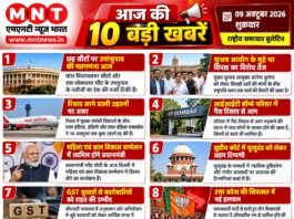 आज की 10 बड़ी सुर्खियां 📅 09 अक्टूबर 2026 | शुक्रवार | राष्ट्रीय समाचार बुलेटिन | देश-दुनिया की ताजा खबरों और स्थानीय समाचारों के लिए जुड़े रहें।