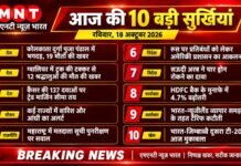 आज की 10 बड़ी खबरें 18 अक्टूबर 2026 | MNT News Bharat