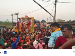 भंगहा बाजार में उमड़ा श्रद्धालुओं का जन सैलाब डीजे बाजे के साथ मां दुर्गा को नाम आंखों से दी गई विदाई