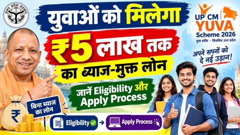 युवाओं को मिलेगा ₹5 लाख तक का ब्याज-मुक्त लोन, जानें Eligibility और Apply Process, UP CM YUVA Scheme 2026