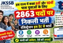 इस राज्य में कक्षा 8वीं और 10वीं पास युवाओं के लिए 2863 पदों पर निकली भर्ती, रजिस्ट्रेशन इस डेट से स्टार्ट JKSSB MTS Recruitment 2026