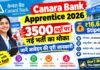 3500 पदों पर नई भर्ती का मौका, ₹16,650 Stipend, जानें आवेदन की पूरी जानकारी Canara Bank Apprentice 2026
