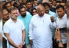 आज प्रदर्शन का तीसरा दिन, खरगे के लंच पर पहुंचे विपक्षी सांसद