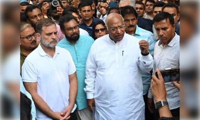 आज प्रदर्शन का तीसरा दिन, खरगे के लंच पर पहुंचे विपक्षी सांसद