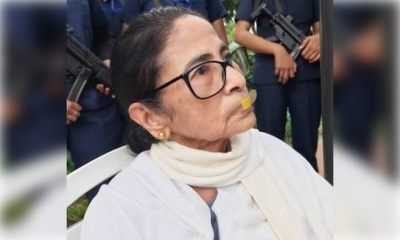 मुंह पर बैंड-एड लगाकर ममता बनर्जी का विरोध, TMC प्रमुख हिरासत में