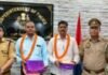 सेवानिवृत्त 02 पुलिसकर्मियों को पुलिस अधीक्षक संतकबीरनगर ने दी भावभीनी एवं ससम्मान विदाई